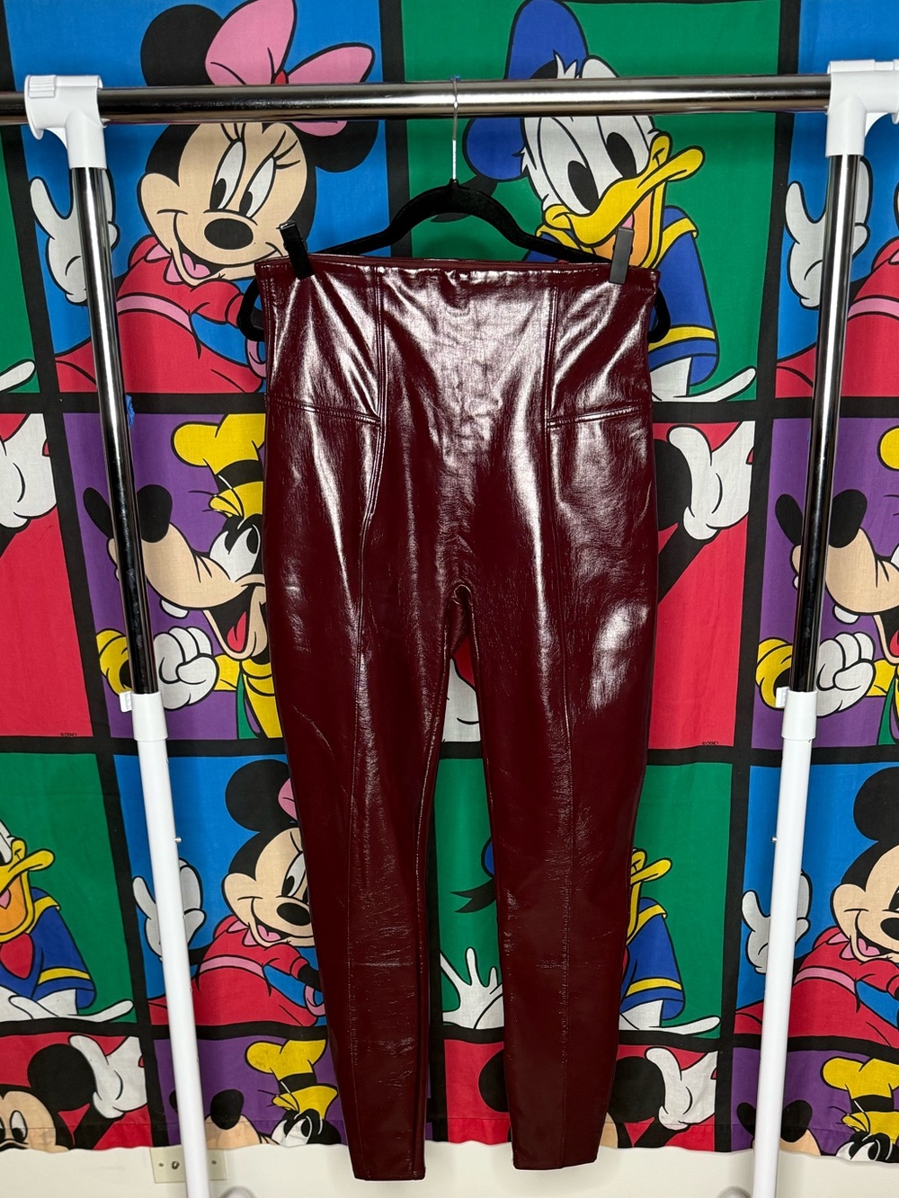 Spanx high rise leather leggings
